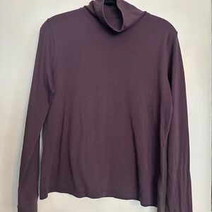 L.L. Bean Purple Long Sleeve Turtleneck Top